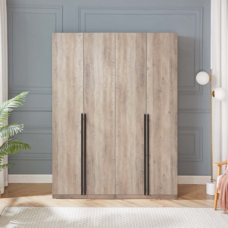 Lee Wardrobe Closet 3.0 in Rustic Grey (set of 2) - Ornate Home