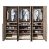 Lee Wardrobe Closet 3.0 in Rustic Grey (set of 3) - Ornate Home