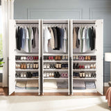 Lee Wardrobe Closet 3.0 in White (set of 3) - Ornate Home