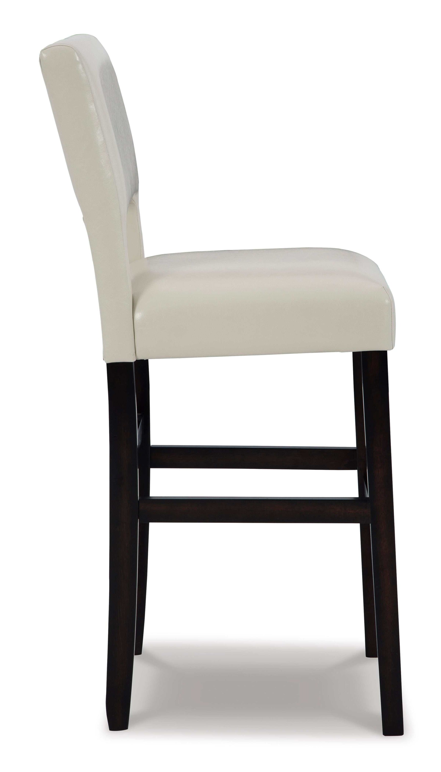 Leektree Ivory/Brown Bar Height Bar Chair (Set of 2) - Ornate Home