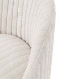 Leela Swivel Accent Chair in Cream - Ornate Home