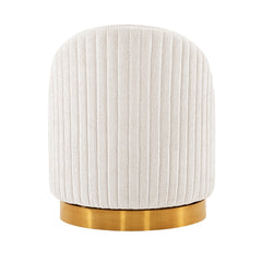 Leela Swivel Accent Chair in Cream (set of 2) - Ornate Home