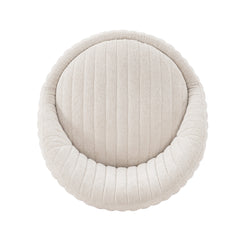 Leela Swivel Accent Chair in Cream (set of 2) - Ornate Home