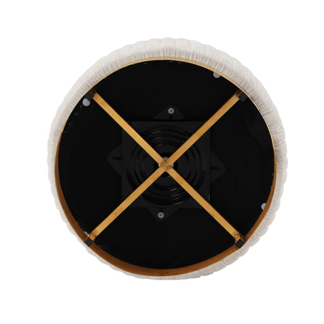 Leela Swivel Accent Chair in Cream (set of 2) - Ornate Home