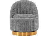 Leela Swivel Accent Chair in Grey - Ornate Home