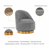 Leela Swivel Accent Chair in Grey - Ornate Home