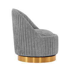 Leela Swivel Accent Chair in Grey - Ornate Home