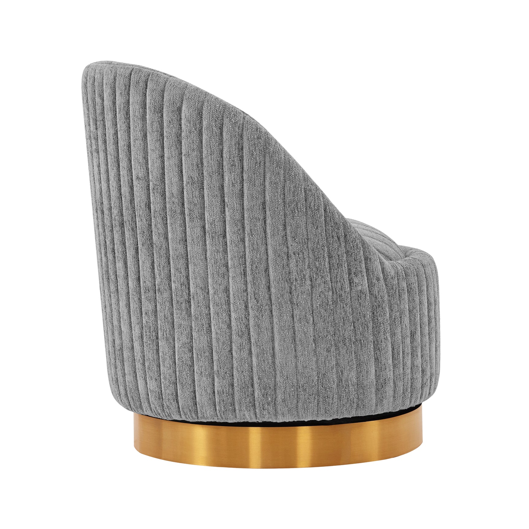 Leela Swivel Accent Chair in Grey - Ornate Home
