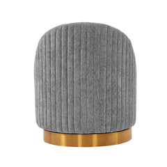 Leela Swivel Accent Chair in Grey - Ornate Home