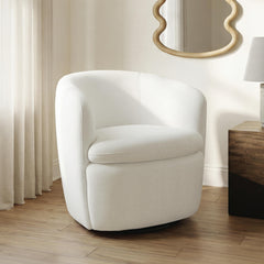 Leemont Snow Swivel Accent Chair - Ornate Home