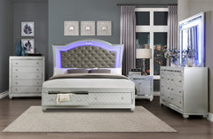Leesa Silver California King Platform Bed - Ornate Home