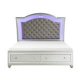 Leesa Silver Eastern King Platform Bed - Ornate Home