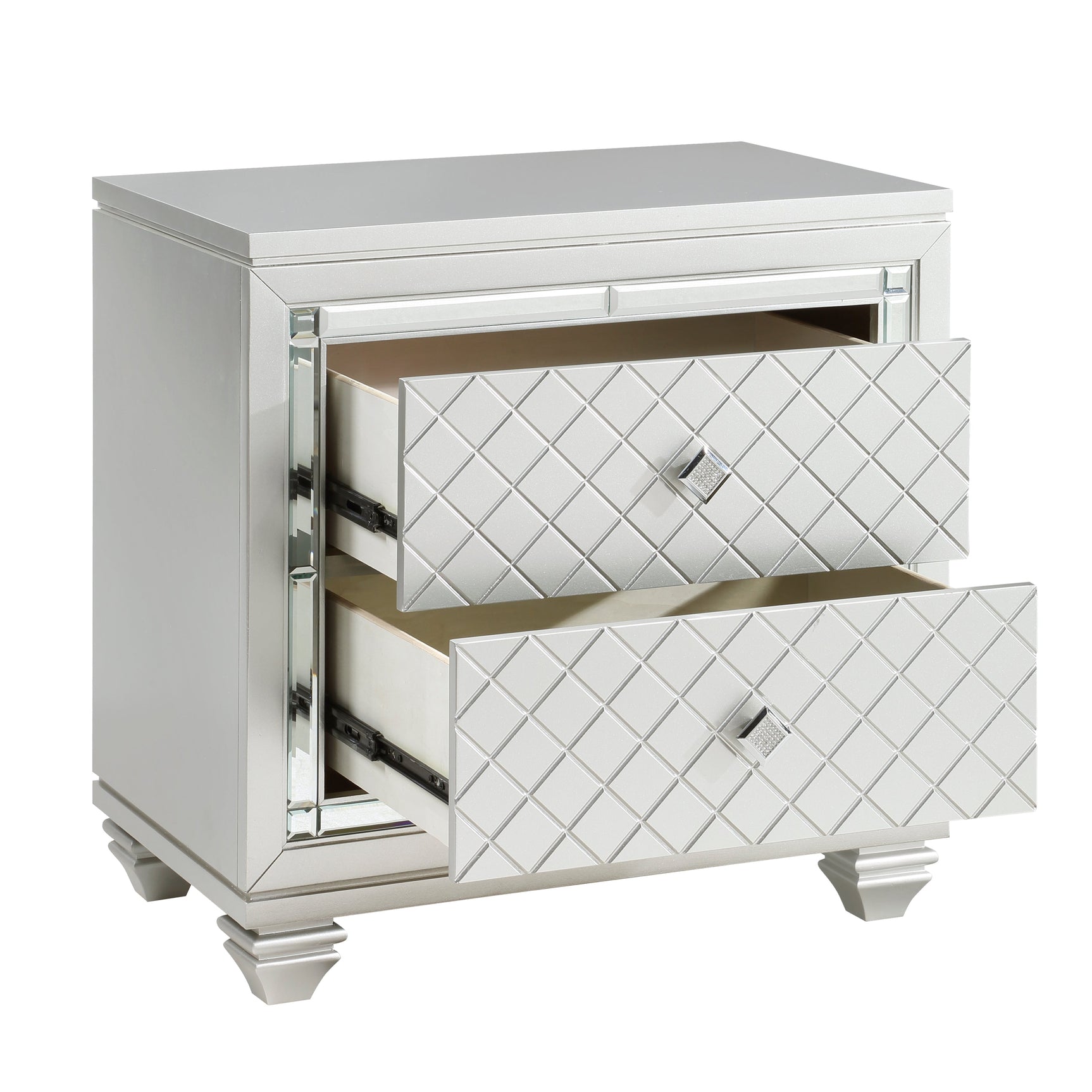 Leesa Silver Nightstand - Ornate Home