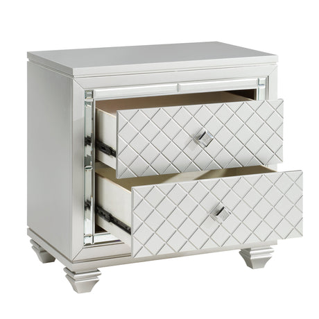 Leesa Silver Nightstand - Ornate Home