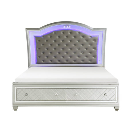 Leesa Silver Queen Platform Bed - Ornate Home