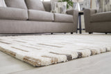 Leesdale Ivory/Brown/Black 5' x 7' Rug - Ornate Home
