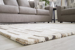 Leesdale Ivory/Brown/Black 5' x 7' Rug - Ornate Home