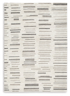 Leesdale Ivory/Brown/Black 5' x 7' Rug - Ornate Home