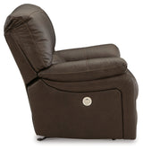 Leesworth Dark Brown Power Recliner (Online Special Price) - Ornate Home