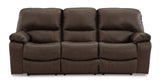 Leesworth Dark Brown Power Reclining Living Room Set / 2pc - Ornate Home
