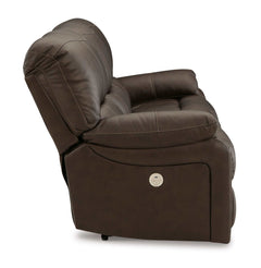 Leesworth Dark Brown Power Reclining Living Room Set / 2pc - Ornate Home