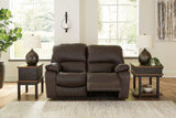 Leesworth Dark Brown Power Reclining Living Room Set / 3pc - Ornate Home