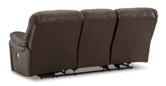 Leesworth Dark Brown Power Reclining Living Room Set / 3pc - Ornate Home
