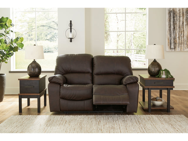 Leesworth Dark Brown Power Reclining Loveseat (Online Special Price) - Ornate Home