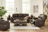 Leesworth Dark Brown Power Reclining Sofa, Loveseat and Recliner (Online Special Price) - Ornate Home