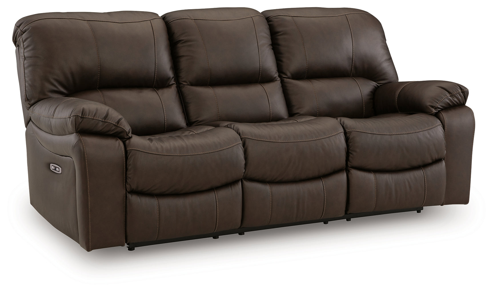 Leesworth Dark Brown Power Reclining Sofa, Loveseat and Recliner (Online Special Price) - Ornate Home