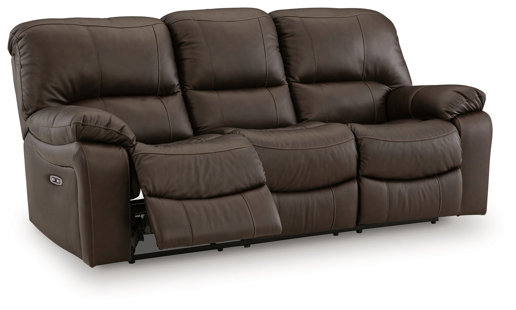 Leesworth Dark Brown Power Reclining Sofa, Loveseat and Recliner (Online Special Price) - Ornate Home