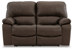 Leesworth Dark Brown Power Reclining Sofa, Loveseat and Recliner - Ornate Home