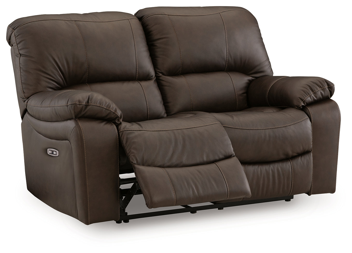 Leesworth Dark Brown Power Reclining Sofa, Loveseat and Recliner - Ornate Home