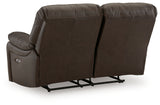 Leesworth Dark Brown Power Reclining Sofa, Loveseat and Recliner - Ornate Home