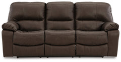 Leesworth Dark Brown Power Reclining Sofa, Loveseat and Recliner - Ornate Home