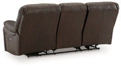 Leesworth Dark Brown Power Reclining Sofa, Loveseat and Recliner - Ornate Home