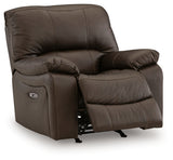 Leesworth Dark Brown Power Reclining Sofa, Loveseat and Recliner - Ornate Home