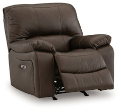 Leesworth Dark Brown Power Reclining Sofa, Loveseat and Recliner - Ornate Home