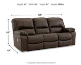 Leesworth Dark Brown Power Reclining Sofa, Loveseat and Recliner - Ornate Home