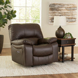 Leesworth Dark Brown Power Reclining Sofa, Loveseat and Recliner - Ornate Home