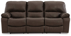 Leesworth Dark Brown Power Reclining Sofa - Ornate Home