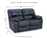 Leesworth Ocean Power Reclining Loveseat (Online Special Price) - Ornate Home