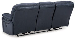 Leesworth Ocean Power Reclining Sofa - Ornate Home