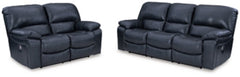 Leesworth Ocean Power Reclining Sofa and Loveseat - Ornate Home