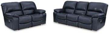 Leesworth Ocean Power Reclining Sofa and Loveseat - Ornate Home