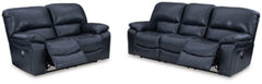 Leesworth Ocean Power Reclining Sofa and Loveseat - Ornate Home