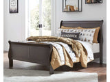 Leewarden Dark Brown Sleigh Bed (Online Special Price) - Ornate Home