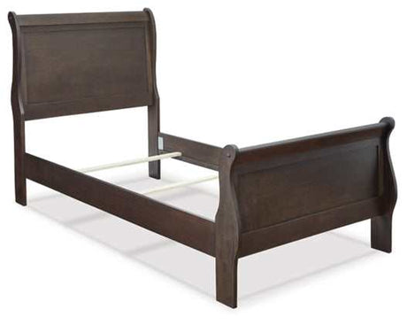 Leewarden Dark Brown Sleigh Bed - Ornate Home