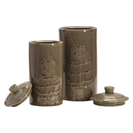 Lefler Green Lidded Vases - Ornate Home