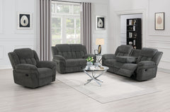 Lehi Gray Fabric Gliding Reclining Chair - Ornate Home